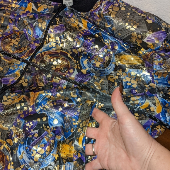 VTG 80s Metallic Bomber Jacket - Picture 9 of 9